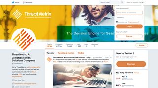 ThreatMetrix, A LexisNexis Risk Solutions Company (@ThreatMetrix ...