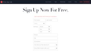 Sign Up - Three Day Rule