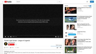 Thresh Login Screen - League of Legends - YouTube