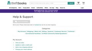 Help & Support | New & Used Books from ThriftBooks