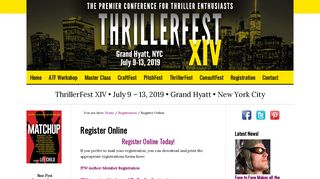 Register Online | ThrillerFest XIV • July 9 – 13, 2019 • Grand Hyatt ...