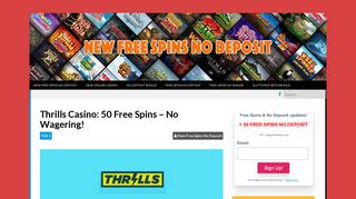 Thrills Casino - New Free Spins No Deposit