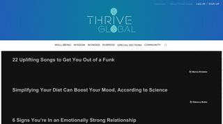 Thrive Global: Reducing Stress and Burnout, Promoting Health and ...
