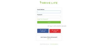 Thrive Life - Login