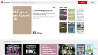 FREE Login or Create Account | Le-Vel | Thrive Le-Vel ... - Pinterest