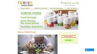 Thrive Freeze Dried Foods from Thrive Life