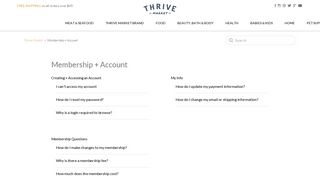 Membership + Account – Thrive Market