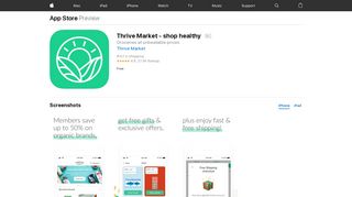 Thrive Market - shop healthy on the App Store - iTunes - Apple
