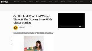 Cut Out Junk Food And Wasted Time At The Grocery Store With Thrive ...