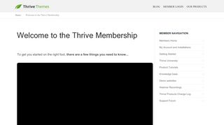 Welcome to the Thrive Membership - Thrive Themes