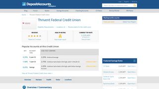 Thrivent Federal Credit Union Reviews and Rates - Wisconsin