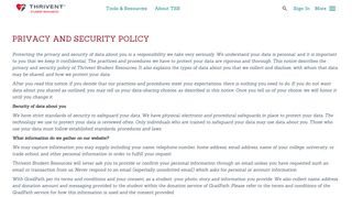 PrivacySecurity | Thrivent Student Resources