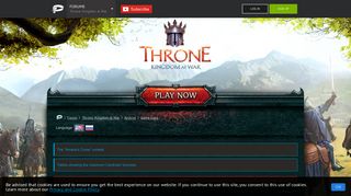 Throne: Kingdom at War Community | Archive | Game login - Plarium