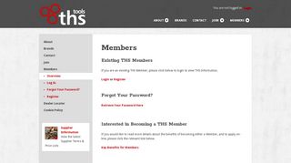 Overview | Members | THS Tools