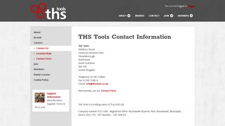 THS Tools Contact Information | Contact | THS Tools