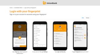 Login with your fingerprint | Unionbank Online FAQ Page