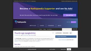Thumb sign (epiglottitis) | Radiology Reference Article | Radiopaedia.org