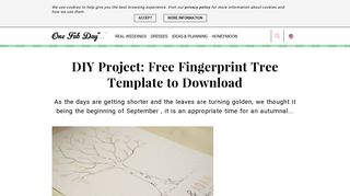Wedding DIY: Fingerprint Tree Template to Download & Print ...