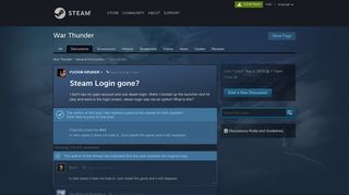 Steam Login gone? :: War Thunder General Discussions