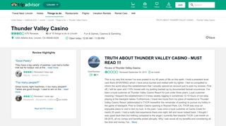 TRUTH ABOUT THUNDER VALLEY CASINO - MUST READ ...