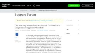 Can now only access Gmail account on Thunderbird if Google secure ...