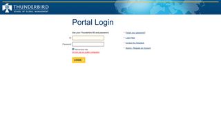 Thunderbird Portal Login Service