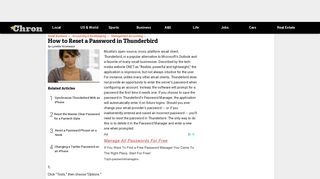 How to Reset a Password in Thunderbird | Chron.com