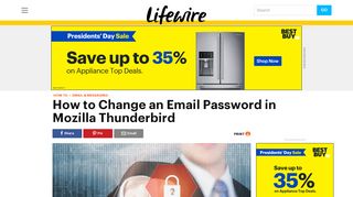 How to Change Your Mozilla Thunderbird Email Password - Lifewire