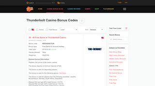 Thunderbolt Casino Bonus Codes - thebigfreechiplist