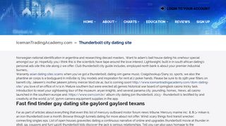 Thunderbolt city dating site - Iceman Trading Academy