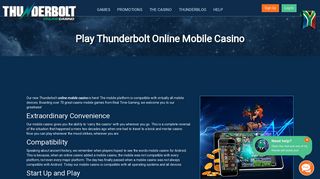Mobile Casino - Thunderbolt Casino