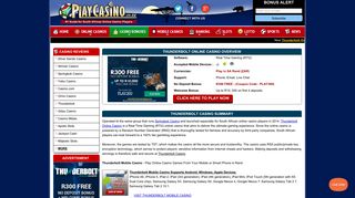 Thunderbolt Casino | Exclusive R300 Free No Deposit Bonus