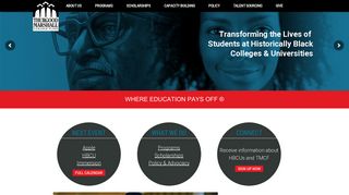 Thurgood Marshall College Fund | WHERE EDUCATION PAYS OFF ®