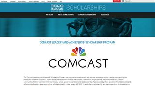 Comcast Leaders and Achievers® Scholarship Program | Thurgood ...
