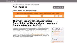 Ask Thurrock | Thurrock Primary Schools Admissions Consultation for ...