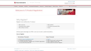Welcome to TI Product Registration - Texas Instruments Calculators