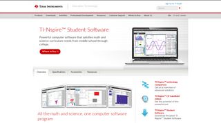 TI-Nspire™ Student Software - Texas Instruments Calculators