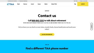 TIAA Customer Service Contact | TIAA