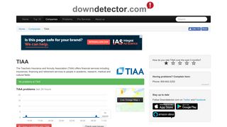 TIAA down? Real-time problems and outages | Downdetector