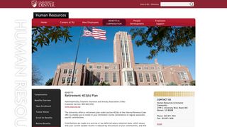 Benefits | Retirement 403(b) Plan | University of Denver