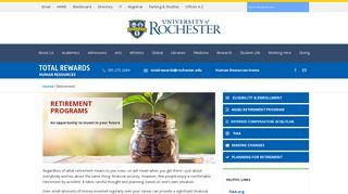 Retirement Plans : University of Rochester