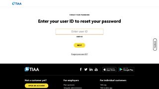 Forgot password - TIAA Secure Account Access
