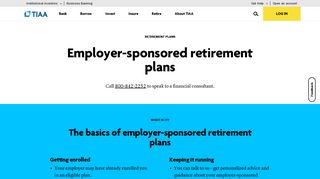 Employer-sponsored retirement plans - TIAA