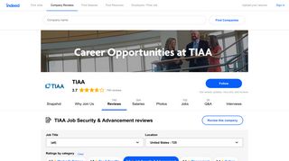 Working at TIAA: 353 Reviews about Job Security & Advancement ...
