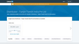 Distributor at Tianjin Tianshi India Pvt Ltd | Profiles, Jobs, Skills ...