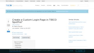 Create a Custom Login Page in TIBCO Spotfire® | TIBCO Community