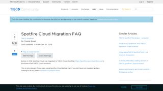 Spotfire Cloud Migration FAQ | TIBCO Community