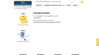 TIC Travel agents and brokers - Travel Insurance Consultants