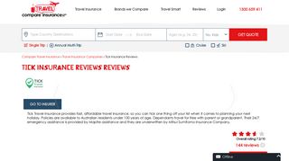 Tick Travel Insurance | Compare Quotes & Reviews