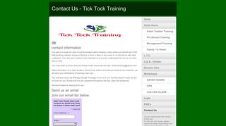 Contact Us - Tick Tock Training